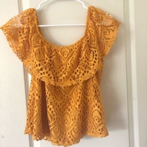 Yellow Off Shoulder Top